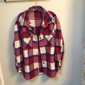 Members Mark heavy plaid shacket xl